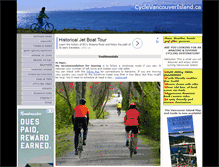 Tablet Screenshot of cyclevancouverisland.ca